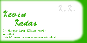 kevin kadas business card
