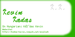 kevin kadas business card